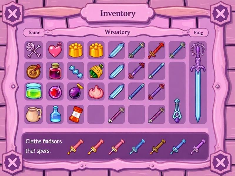 Inventory & Save System screenshot